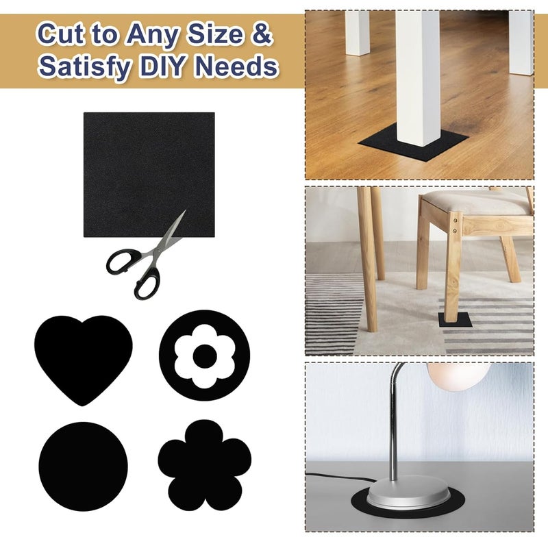 Zelphvt 6 Pcs Adhesive Foam Padding, Closed Cell Foam 1/4" Thick Adhesive Rubber Pads 4" X 4" Anti-Slip Vibration Pads for Furniture, Cars, Speakers, DIY - Image 4